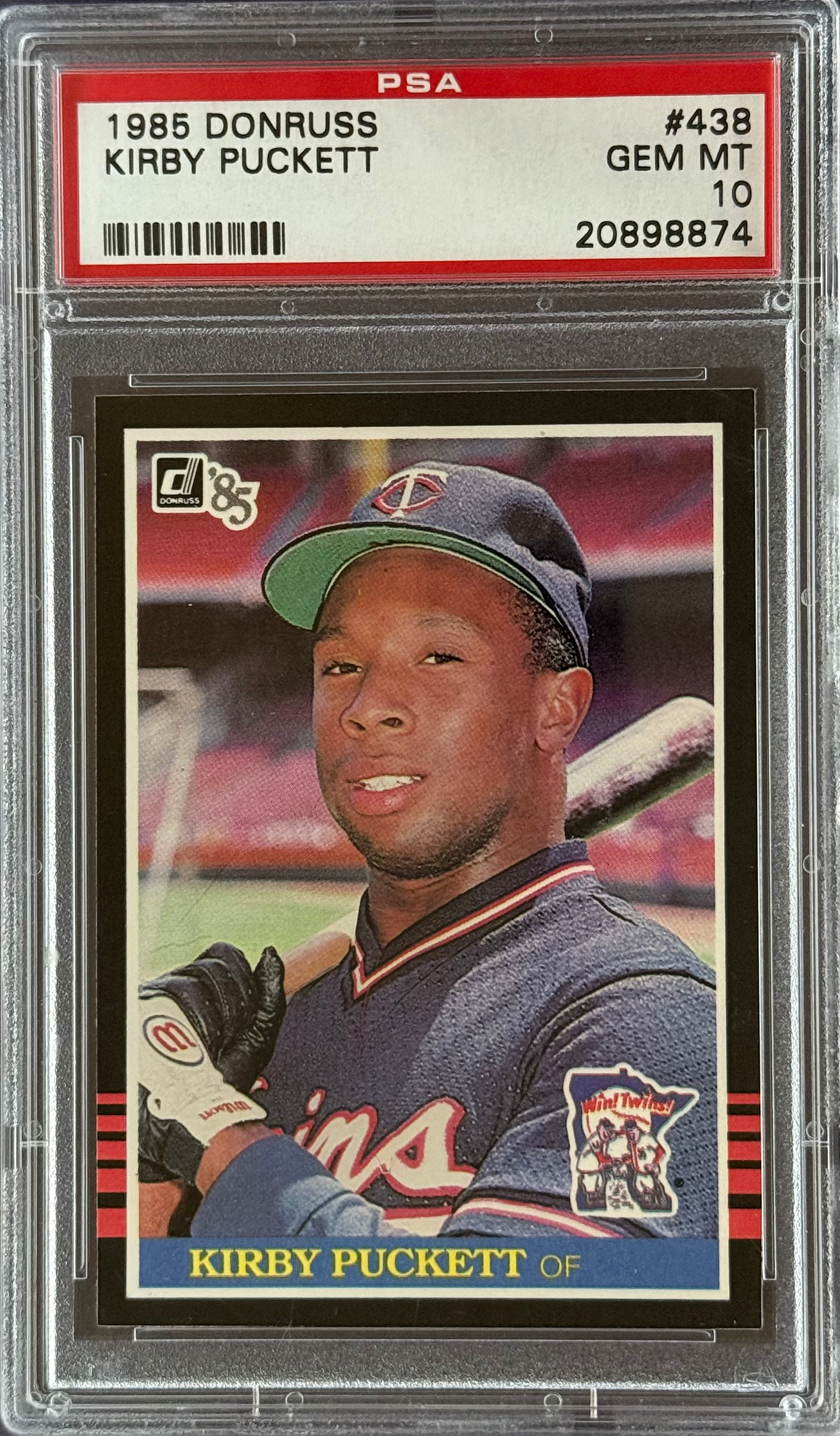 1985 Donruss Kirby Puckett #438 PSA 10