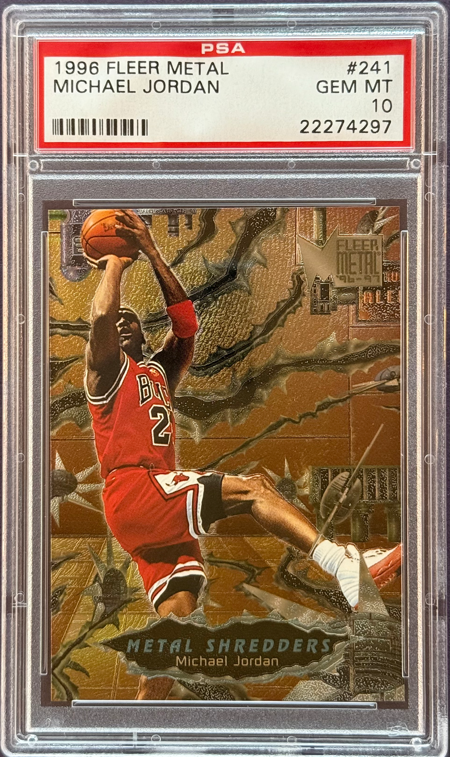 1996 Fleer Metal Michael Jordan #241 PSA 10