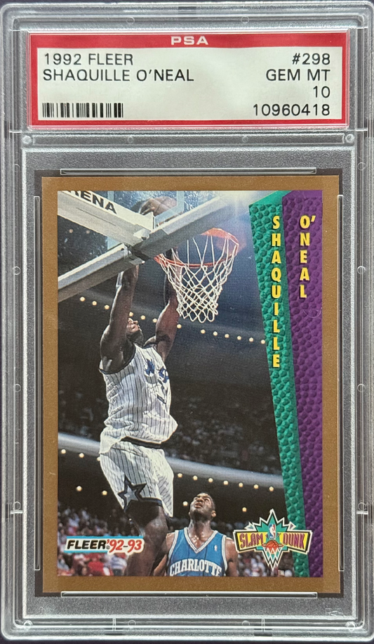 1992 Fleer Shaquille O'Neal #298 PSA 10