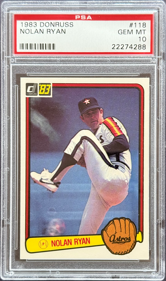 1983 Donruss Nolan Ryan #118 PSA 10