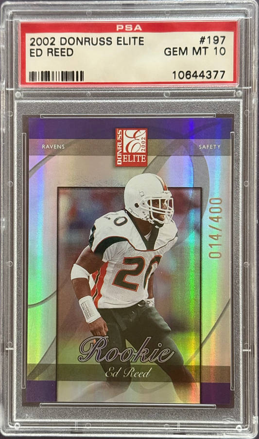 2002 Donruss Elite Ed Reed #197 PSA 10