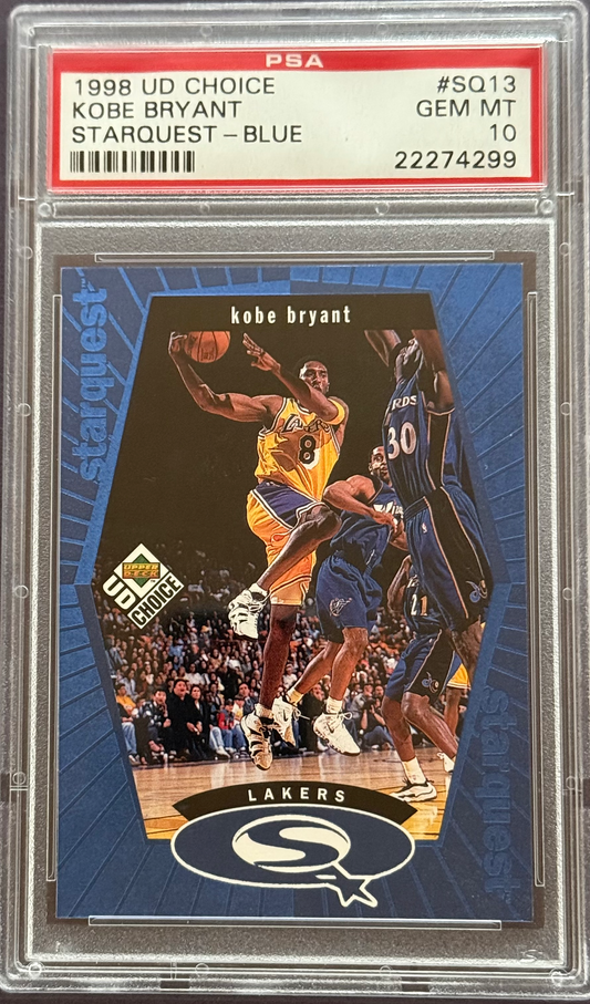 1998 UD Choice Kobe Bryant Starquest - Blue #SQ13 PSA 10